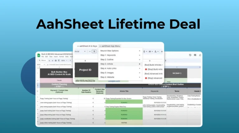 AahSheet AppSumo Lifetime Deal Main Image